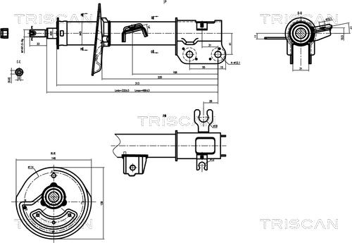 Triscan 8705 21101 - Амортизатор autospares.lv