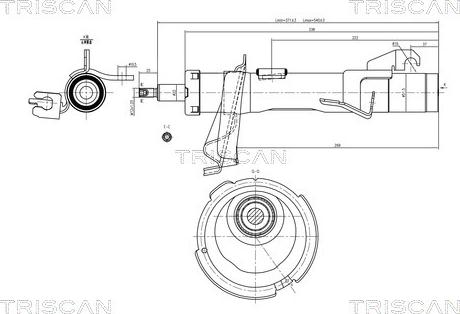 Triscan 8705 27103 - Амортизатор autospares.lv
