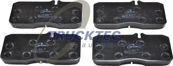 Trucktec Automotive 05.35.032 - Тормозные колодки, дисковые, комплект autospares.lv