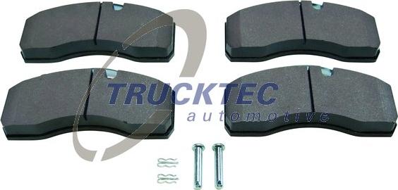 Trucktec Automotive 01.35.076 - Тормозные колодки, дисковые, комплект autospares.lv