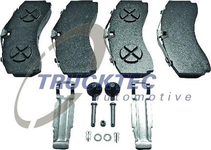 Trucktec Automotive 01.35.250 - Тормозные колодки, дисковые, комплект autospares.lv