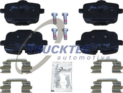 Trucktec Automotive 08.34.158 - Тормозные колодки, дисковые, комплект autospares.lv