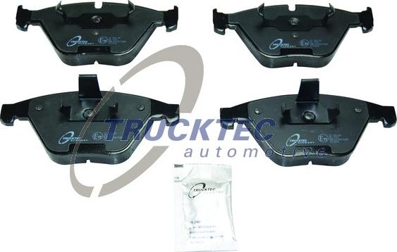 Trucktec Automotive 08.34.104 - Тормозные колодки, дисковые, комплект autospares.lv