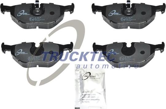 Trucktec Automotive 08.34.106 - Тормозные колодки, дисковые, комплект autospares.lv