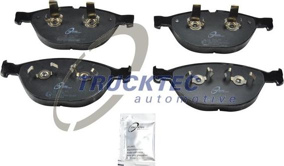 Trucktec Automotive 08.35.040 - Тормозные колодки, дисковые, комплект autospares.lv