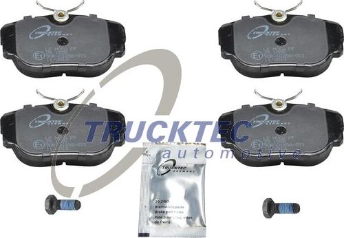 Trucktec Automotive 08.35.008 - Тормозные колодки, дисковые, комплект autospares.lv