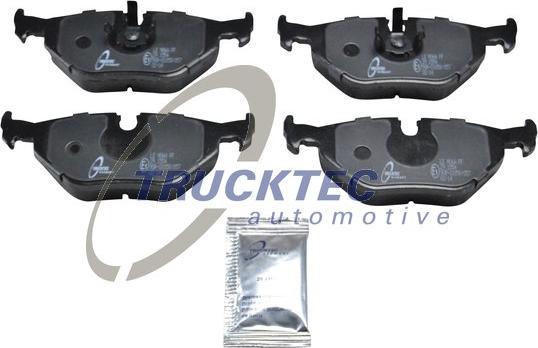 Trucktec Automotive 08.35.007 - Тормозные колодки, дисковые, комплект autospares.lv