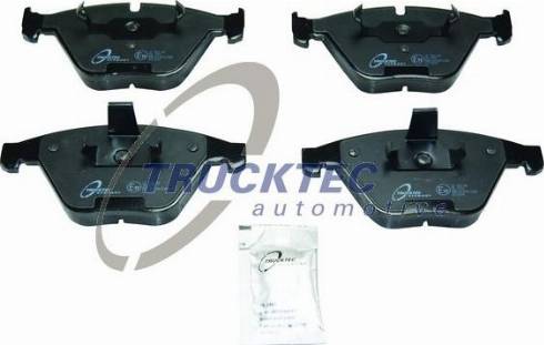 Trucktec Automotive 08.35.225 - Тормозные колодки, дисковые, комплект autospares.lv