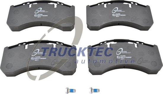 Trucktec Automotive 03.35.041 - Тормозные колодки, дисковые, комплект autospares.lv