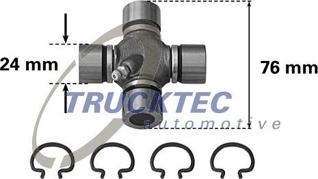 Trucktec Automotive 02.34.017 - Шарнир, продольный вал autospares.lv