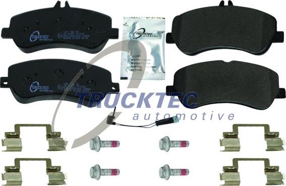 Trucktec Automotive 02.35.498 - Тормозные колодки, дисковые, комплект autospares.lv