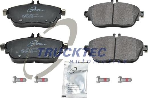 Trucktec Automotive 02.35.432 - Тормозные колодки, дисковые, комплект autospares.lv