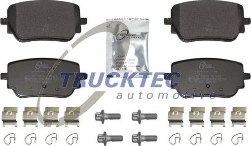 Trucktec Automotive 02.35.625 - Тормозные колодки, дисковые, комплект autospares.lv