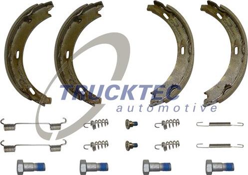 Trucktec Automotive 02.35.008 - Комплект тормозов, ручник, парковка autospares.lv