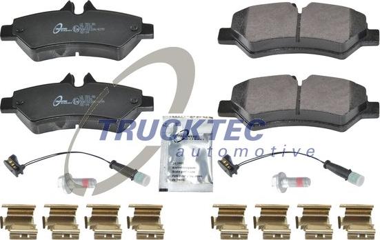 Trucktec Automotive 02.35.195 - Тормозные колодки, дисковые, комплект autospares.lv