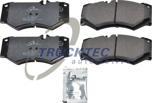 Trucktec Automotive 02.35.144 - Тормозные колодки, дисковые, комплект autospares.lv