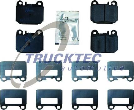 Trucktec Automotive 02.35.142 - Тормозные колодки, дисковые, комплект autospares.lv