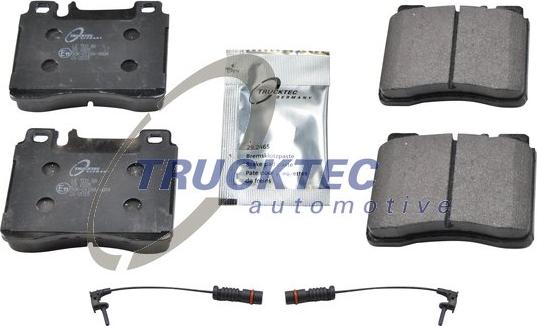 Trucktec Automotive 02.35.152 - Тормозные колодки, дисковые, комплект autospares.lv