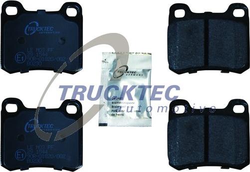 Trucktec Automotive 02.35.100 - Тормозные колодки, дисковые, комплект autospares.lv