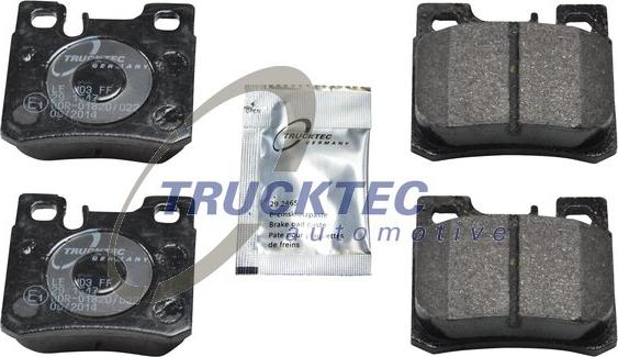 Trucktec Automotive 02.35.103 - Тормозные колодки, дисковые, комплект autospares.lv