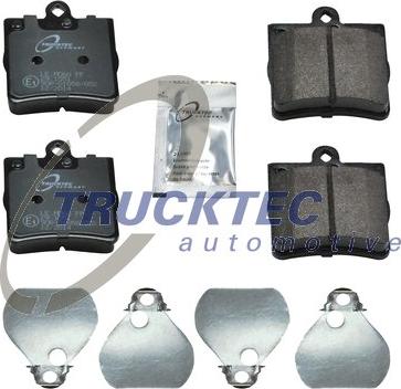 Trucktec Automotive 02.35.107 - Тормозные колодки, дисковые, комплект autospares.lv