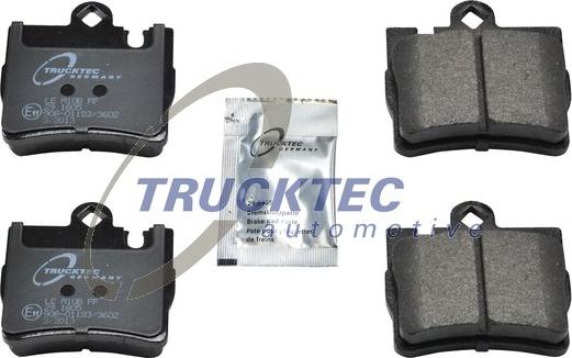 Trucktec Automotive 02.35.110 - Тормозные колодки, дисковые, комплект autospares.lv