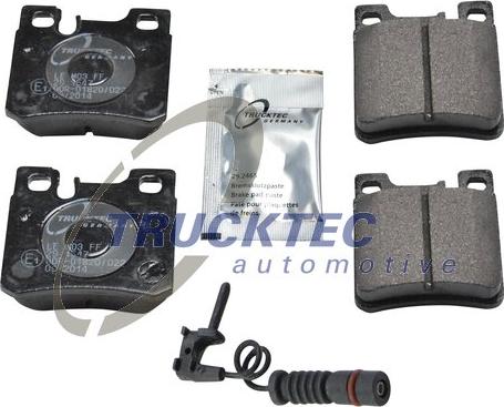 Trucktec Automotive 02.35.130 - Тормозные колодки, дисковые, комплект autospares.lv