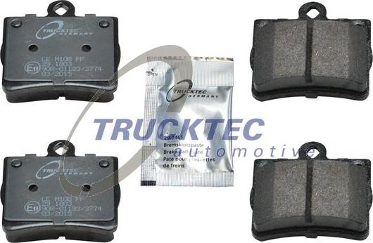 Trucktec Automotive 02.35.120 - Тормозные колодки, дисковые, комплект autospares.lv