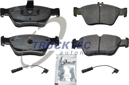 Trucktec Automotive 02.35.122 - Тормозные колодки, дисковые, комплект autospares.lv