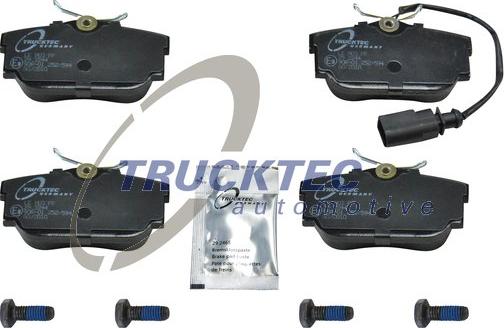 Trucktec Automotive 07.35.142 - Тормозные колодки, дисковые, комплект autospares.lv