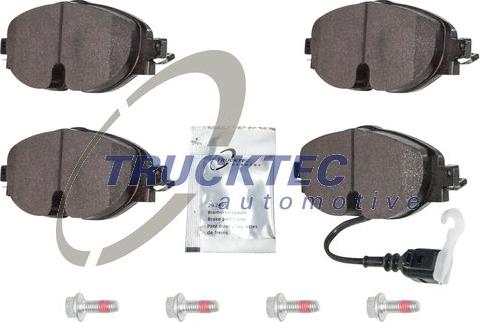 Trucktec Automotive 07.35.257 - Тормозные колодки, дисковые, комплект autospares.lv