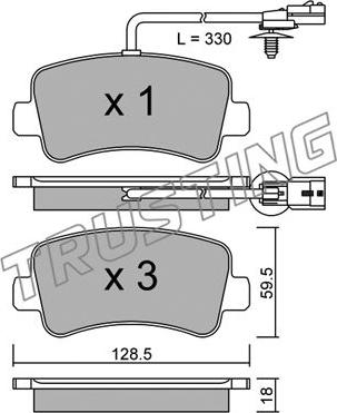 Trusting 916.0 - Тормозные колодки, дисковые, комплект autospares.lv