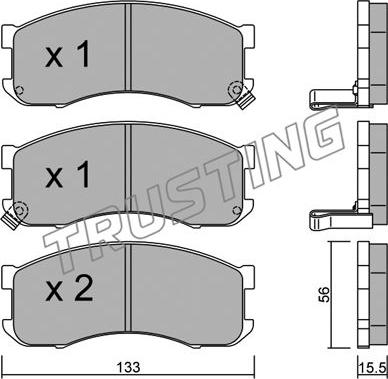 Trusting 409.0 - Тормозные колодки, дисковые, комплект autospares.lv