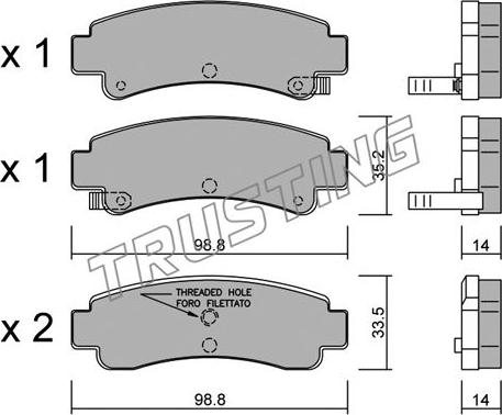 Trusting 417.0 - Тормозные колодки, дисковые, комплект autospares.lv