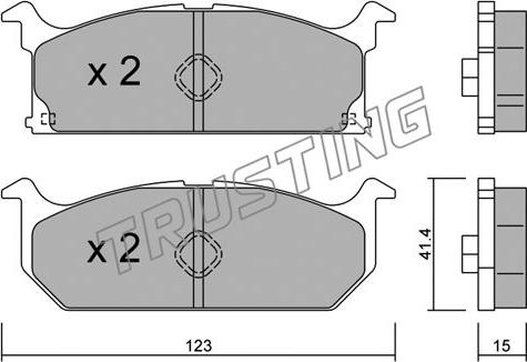 Trusting 431.0 - Тормозные колодки, дисковые, комплект autospares.lv