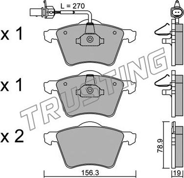 Trusting 566.0 - Тормозные колодки, дисковые, комплект autospares.lv