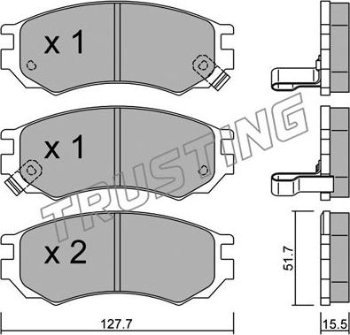 Trusting 504.0 - Тормозные колодки, дисковые, комплект autospares.lv