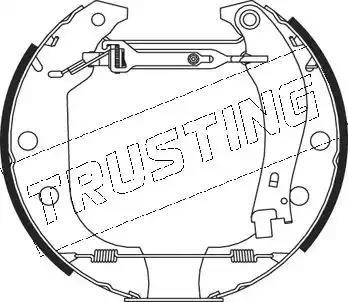 Trusting 5151 - Комплект тормозных колодок, барабанные autospares.lv