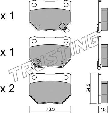 Trusting 517.0 - Тормозные колодки, дисковые, комплект autospares.lv