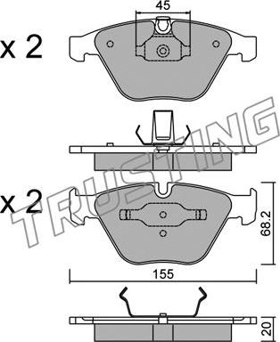 Trusting 574.4 - Тормозные колодки, дисковые, комплект autospares.lv