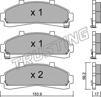 Trusting 699.0 - Тормозные колодки, дисковые, комплект autospares.lv