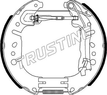 Trusting 649.0 - Комплект тормозных колодок, барабанные autospares.lv