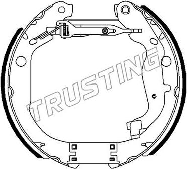 Trusting 6491 - Комплект тормозных колодок, барабанные autospares.lv