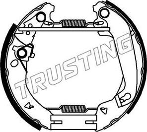 Trusting 644.0 - Комплект тормозных колодок, барабанные autospares.lv