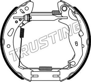 Trusting 6442 - Комплект тормозных колодок, барабанные autospares.lv