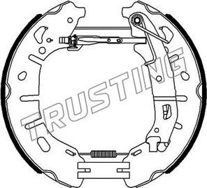 Trusting 6459 - Комплект тормозных колодок, барабанные autospares.lv