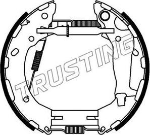 Trusting 6457 - Комплект тормозных колодок, барабанные autospares.lv