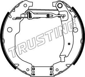 Trusting 6461 - Комплект тормозных колодок, барабанные autospares.lv