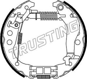 Trusting 6405 - Комплект тормозных колодок, барабанные autospares.lv