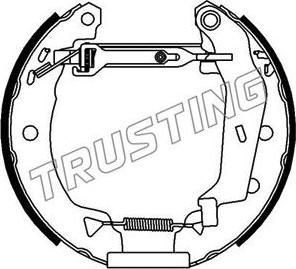 Trusting 640.0 - Комплект тормозных колодок, барабанные autospares.lv